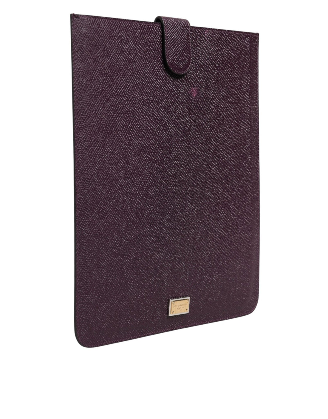 Dolce & Gabbana Dark Brown Leather Logo Plaque Cover Sleeve Tablet Case - RIMODA