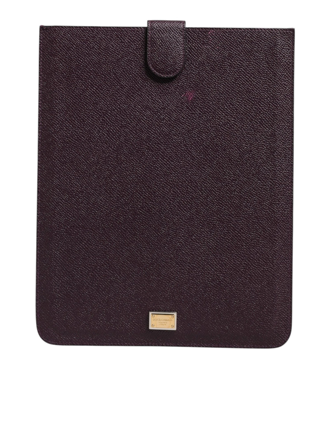 Dolce & Gabbana Dark Brown Leather Logo Plaque Cover Sleeve Tablet Case - RIMODA