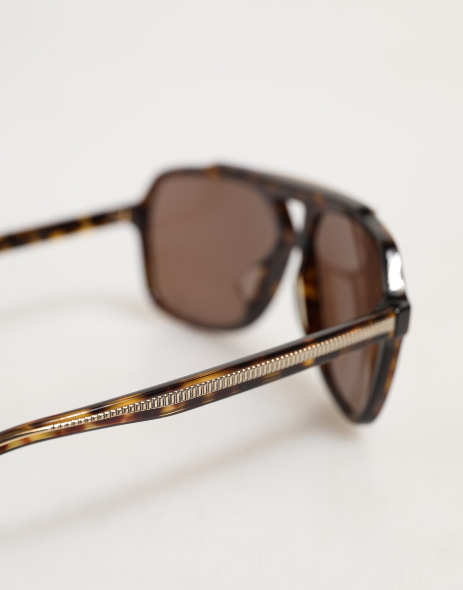 Dolce & Gabbana Dark Brown Tortoise Shell Pilot Frame Sunglasses - RIMODA