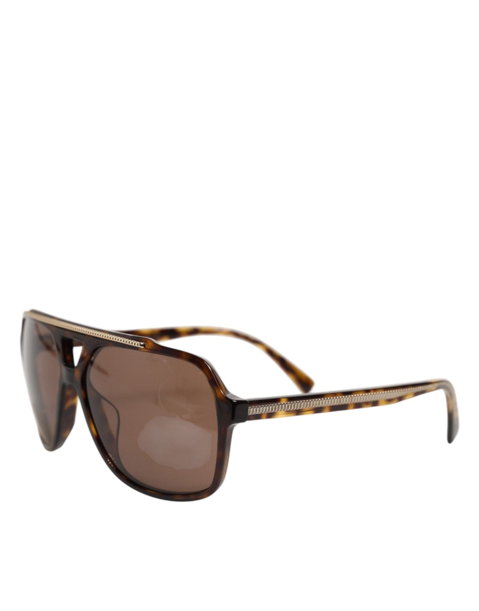 Dolce & Gabbana Dark Brown Tortoise Shell Pilot Frame Sunglasses - RIMODA
