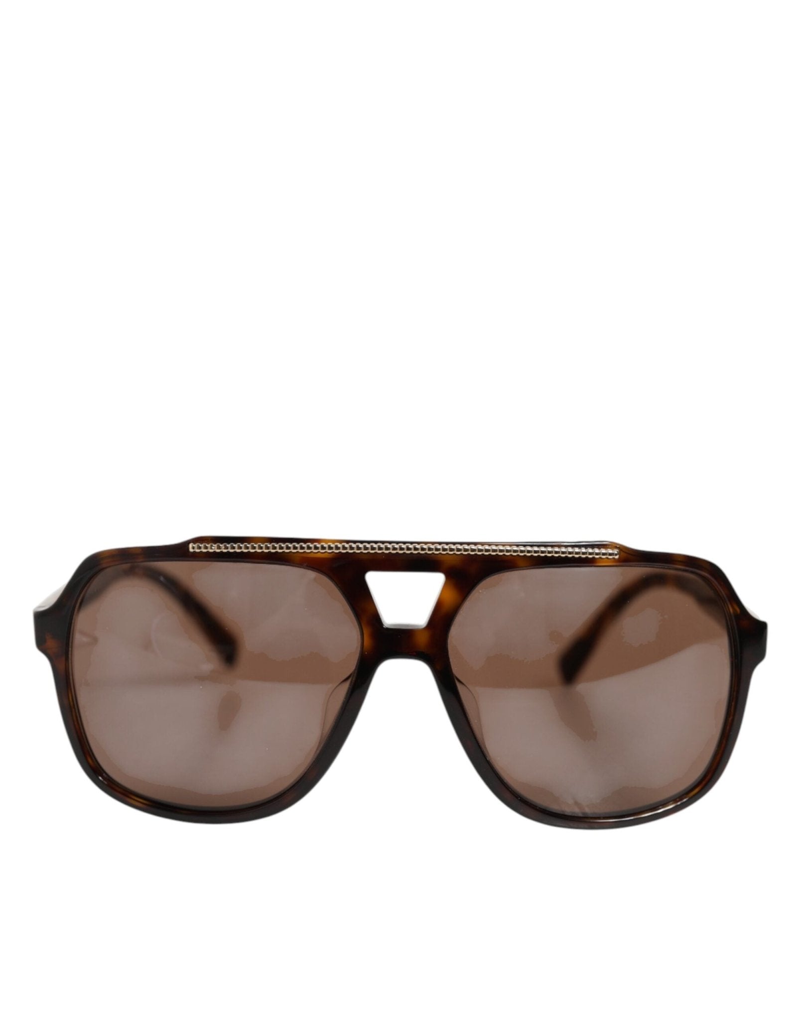 Dolce & Gabbana Dark Brown Tortoise Shell Pilot Frame Sunglasses - RIMODA