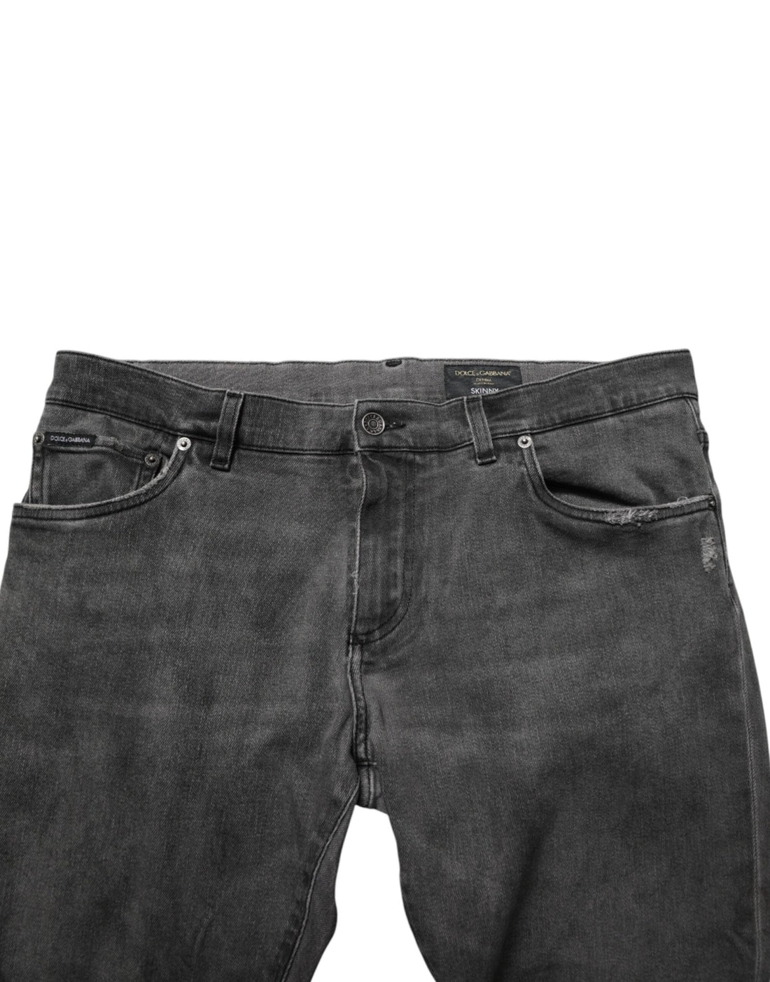 Dolce & Gabbana Dark Gray Cotton Skinny Men Denim Jeans - RIMODA