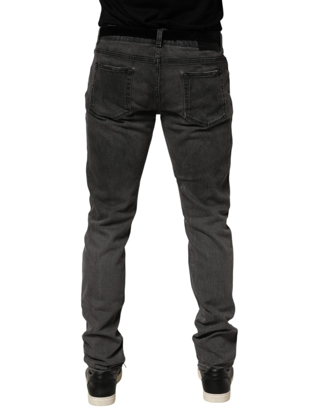 Dolce & Gabbana Dark Gray Cotton Skinny Men Denim Jeans - RIMODA