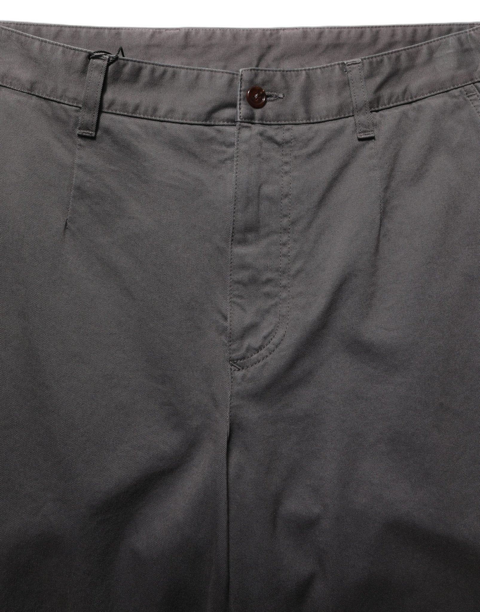 Dolce & Gabbana Dark Gray Cotton Straight Chino Trouser Pants - RIMODA