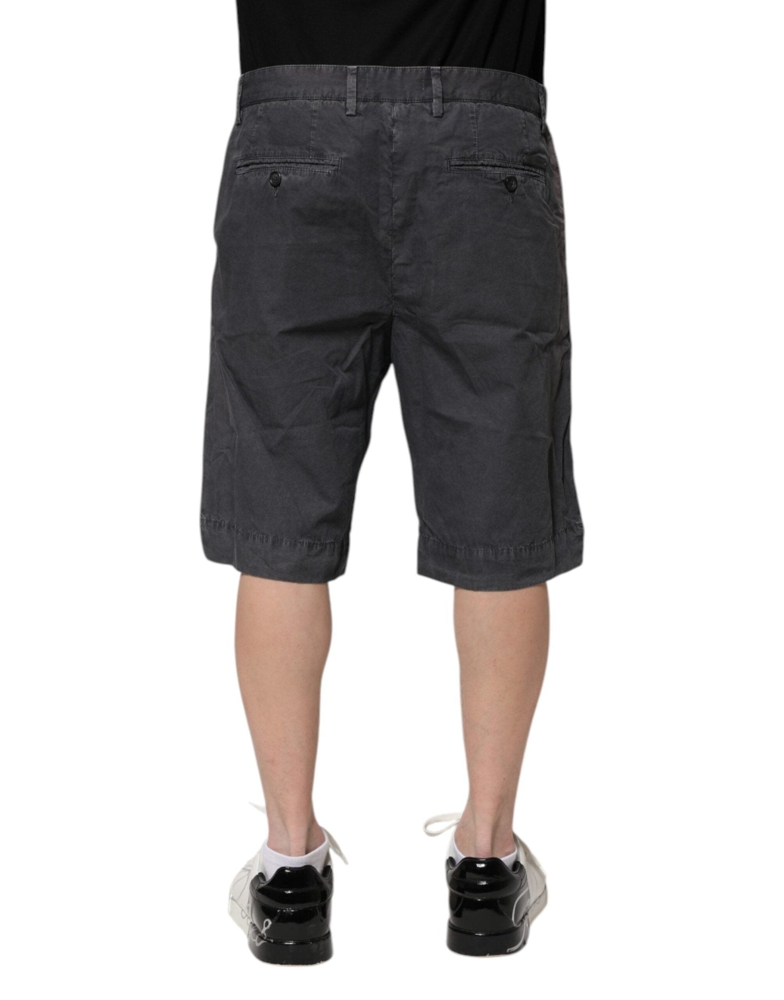Dolce & Gabbana Dark Gray Cotton Stretch Denim Bermuda Shorts - RIMODA