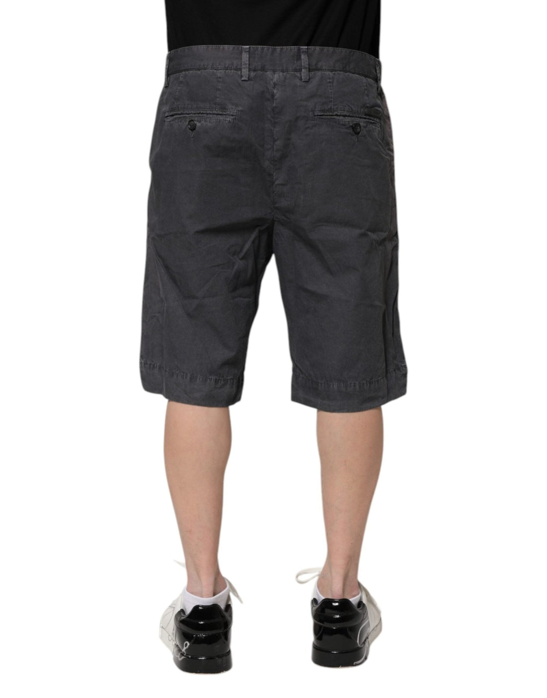 Dolce & Gabbana Dark Gray Cotton Stretch Denim Bermuda Shorts - RIMODA