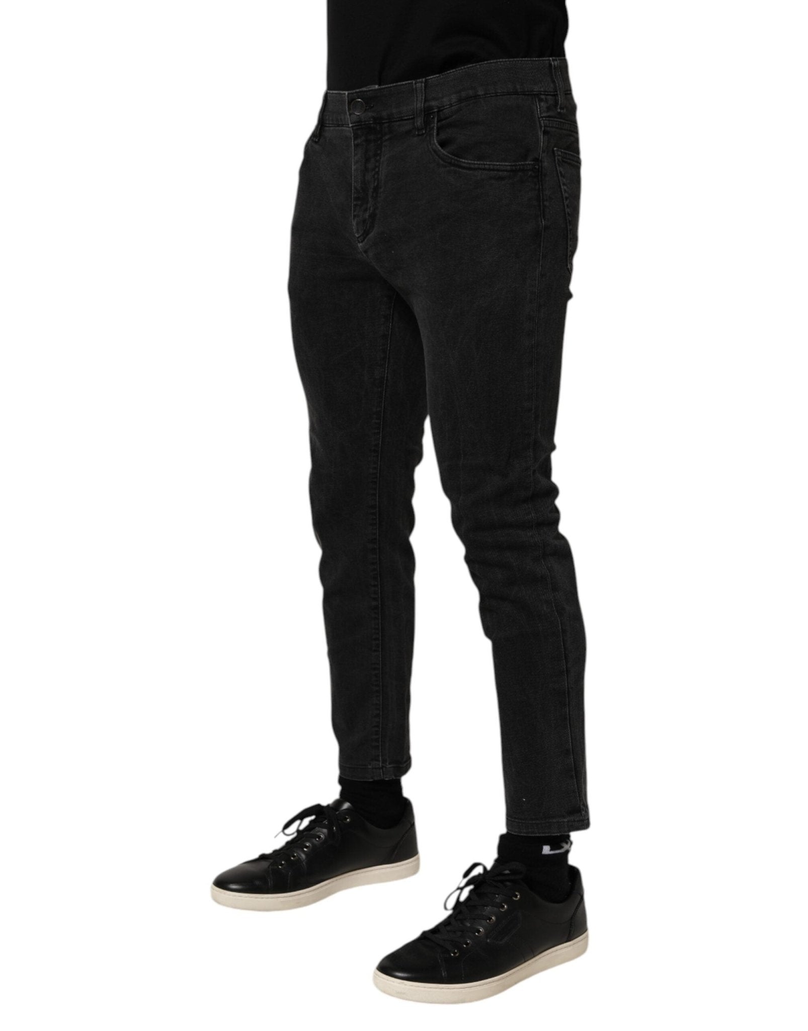 Dolce & Gabbana Dark Gray Cotton Stretch Denim Trouser Jeans - RIMODA