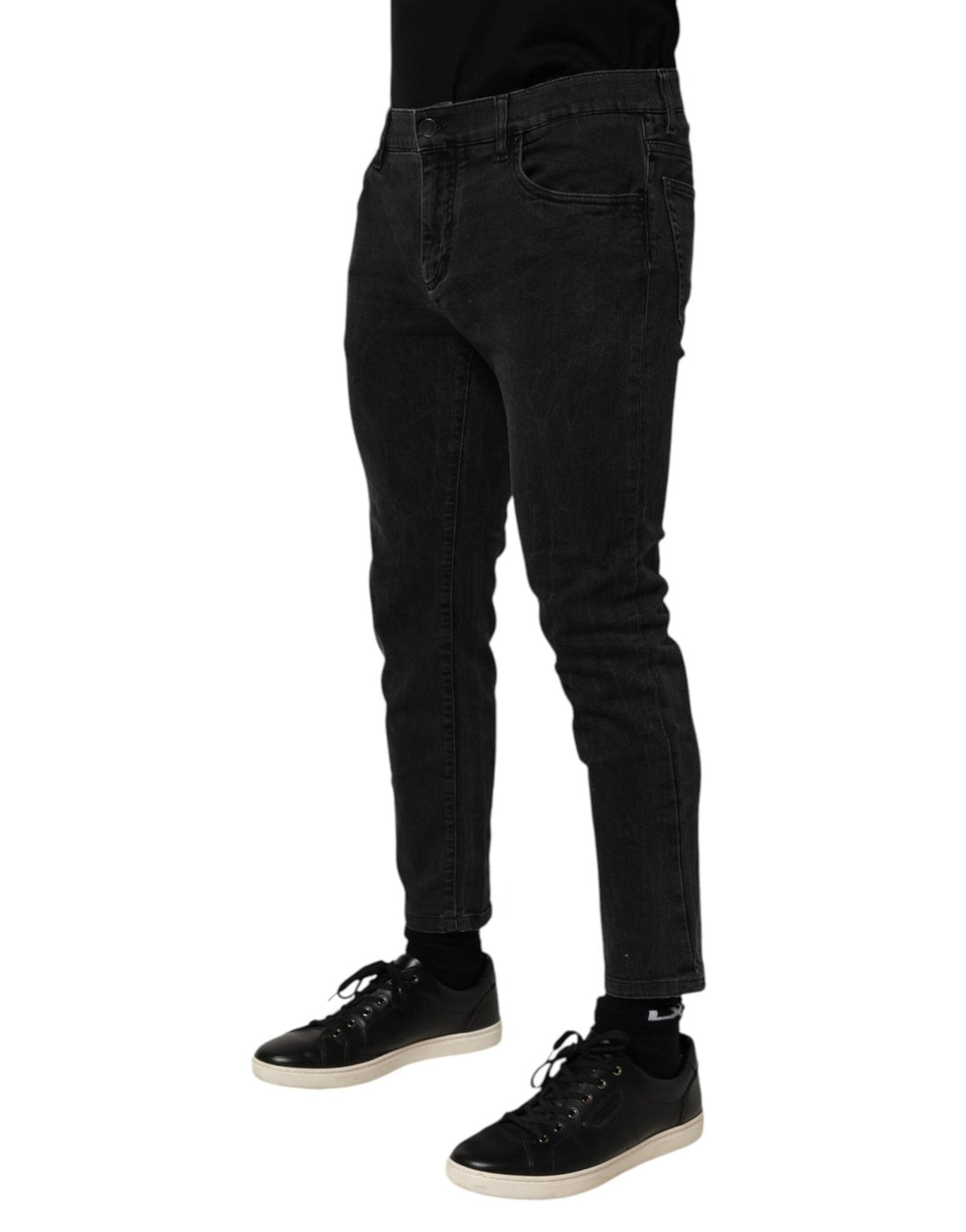 Dolce & Gabbana Dark Gray Cotton Stretch Denim Trouser Jeans - RIMODA