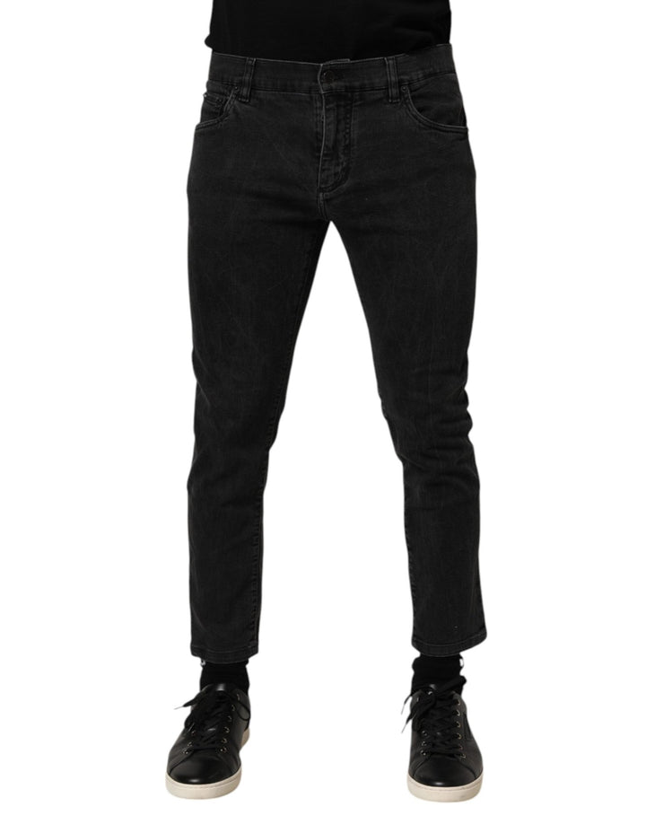 Dolce & Gabbana Dark Gray Cotton Stretch Denim Trouser Jeans - RIMODA