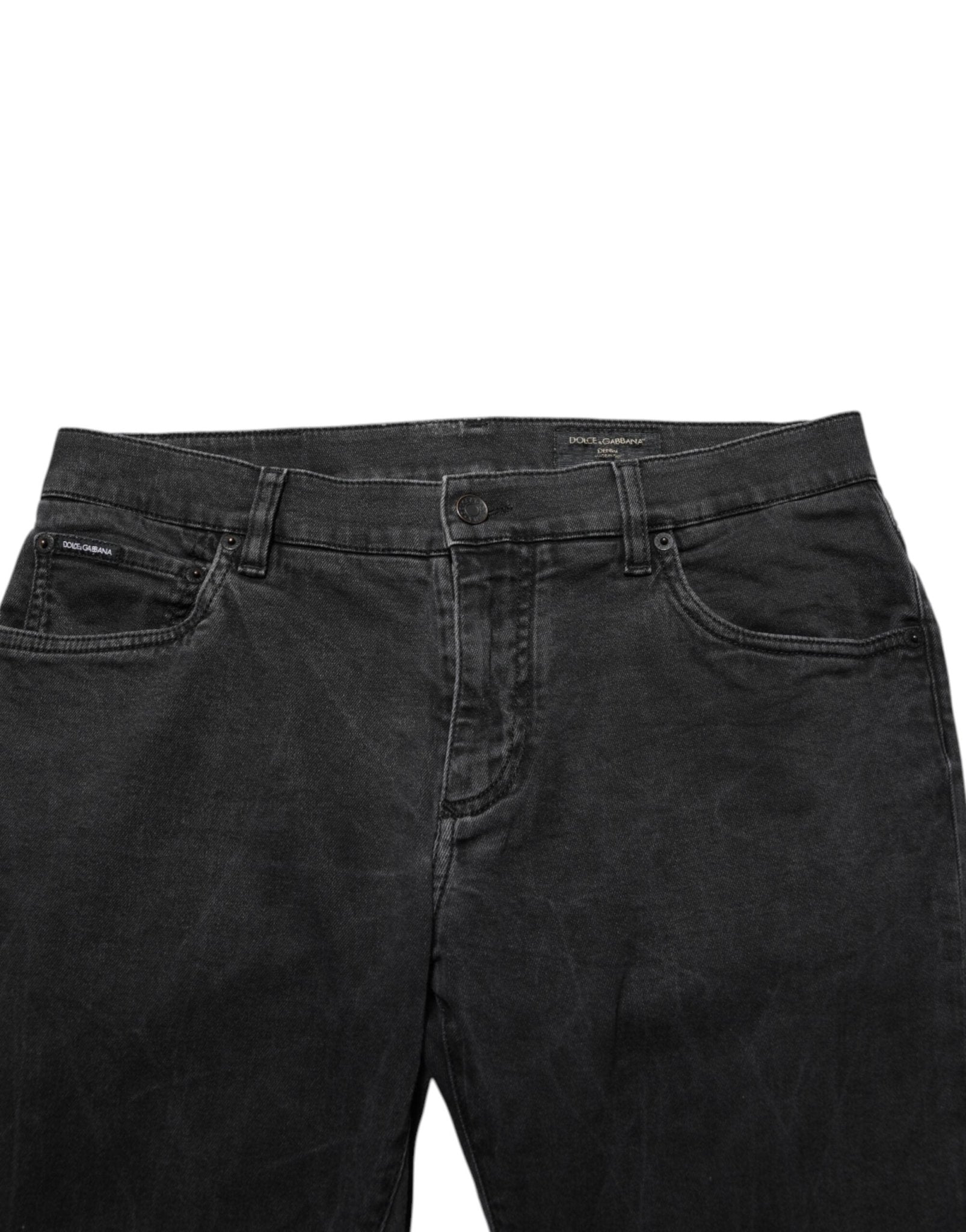 Dolce & Gabbana Dark Gray Cotton Stretch Denim Trouser Jeans - RIMODA