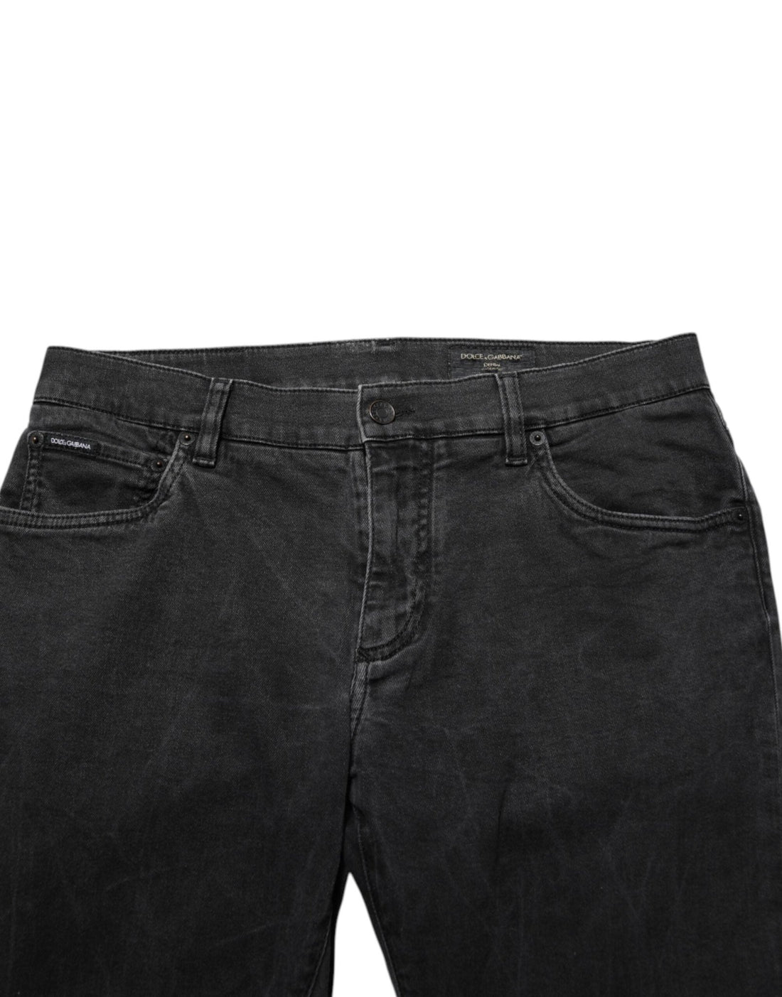 Dolce & Gabbana Dark Gray Cotton Stretch Denim Trouser Jeans - RIMODA
