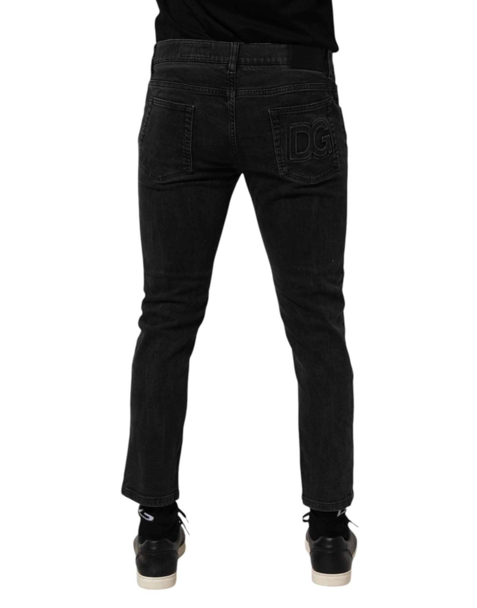 Dolce & Gabbana Dark Gray Cotton Stretch Denim Trouser Jeans - RIMODA