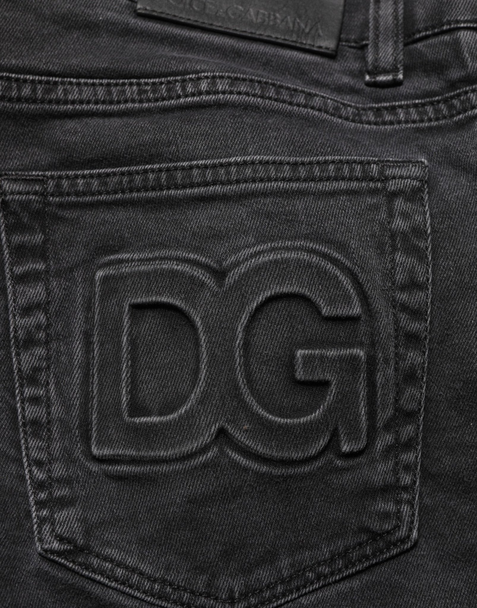 Dolce & Gabbana Dark Gray Cotton Stretch Denim Trouser Jeans - RIMODA