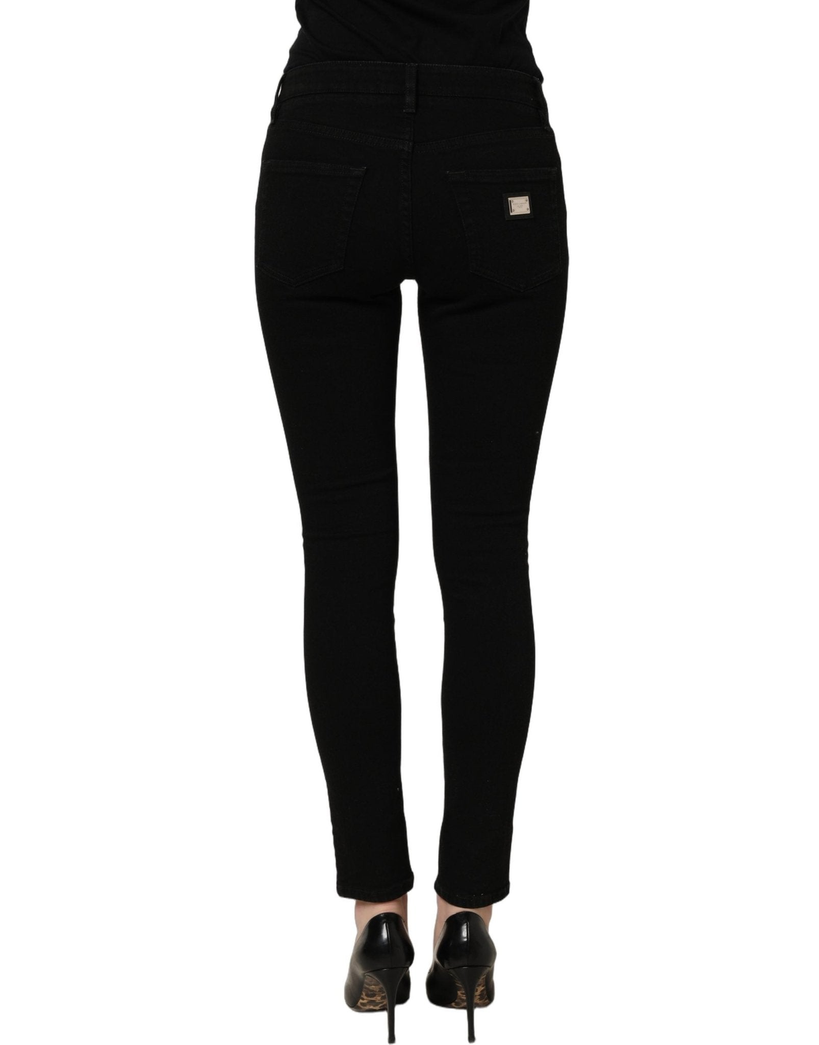 Dolce & Gabbana Dark Gray Cotton Stretch Skinny Denim Jeans - RIMODA