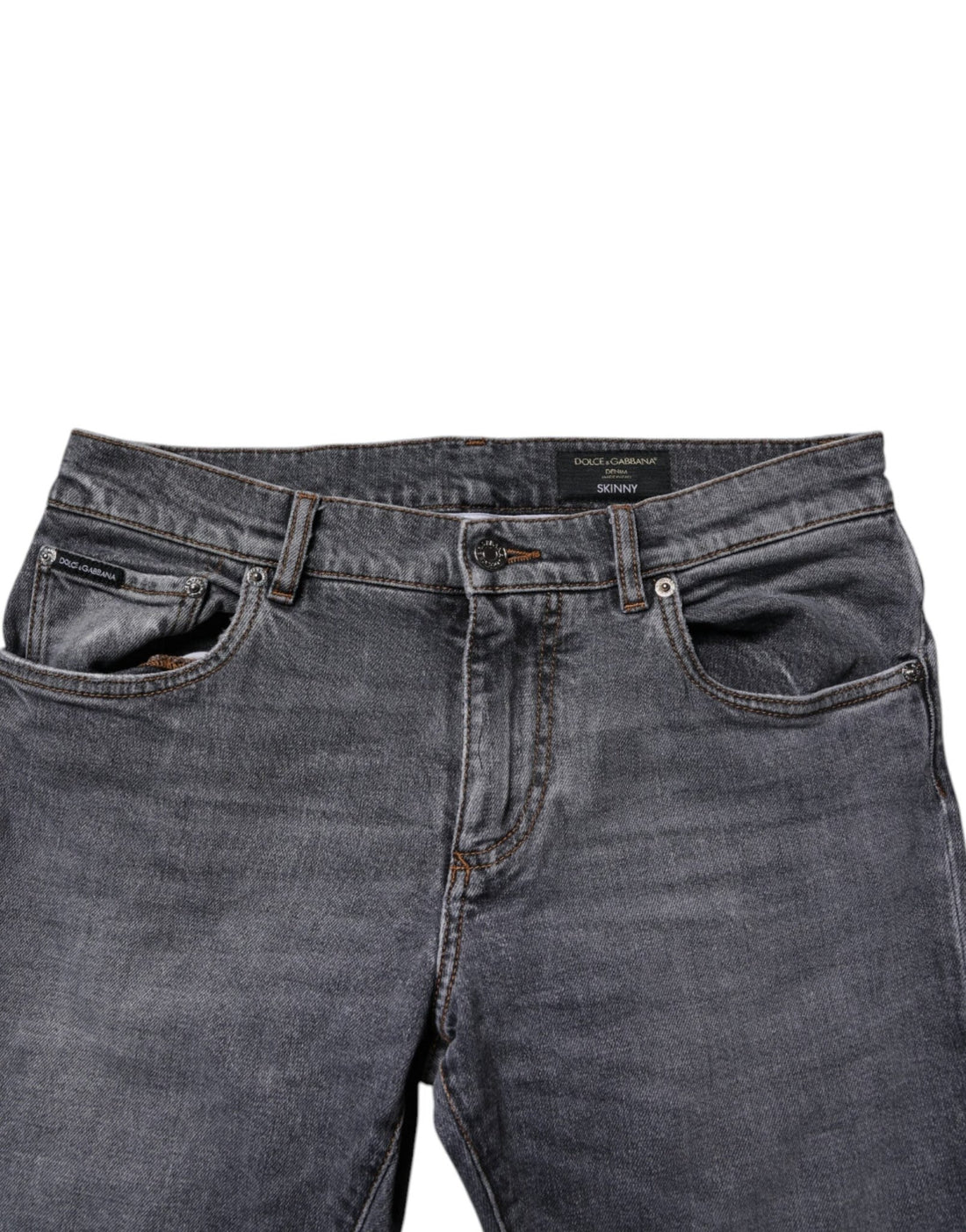 Dolce & Gabbana Dark Gray Cotton Stretch Skinny Denim Jeans - RIMODA
