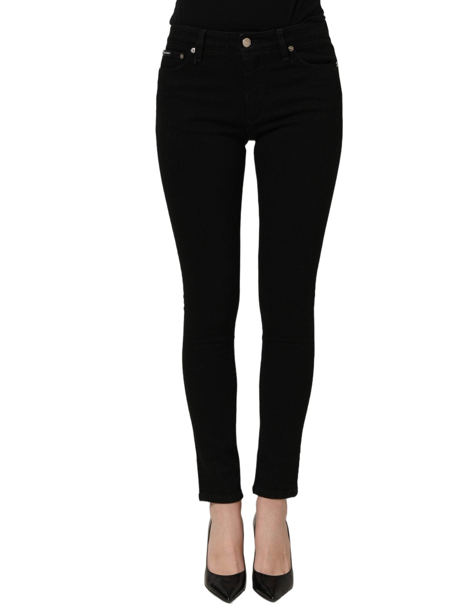 Dolce & Gabbana Dark Gray Cotton Stretch Skinny Denim Jeans - RIMODA