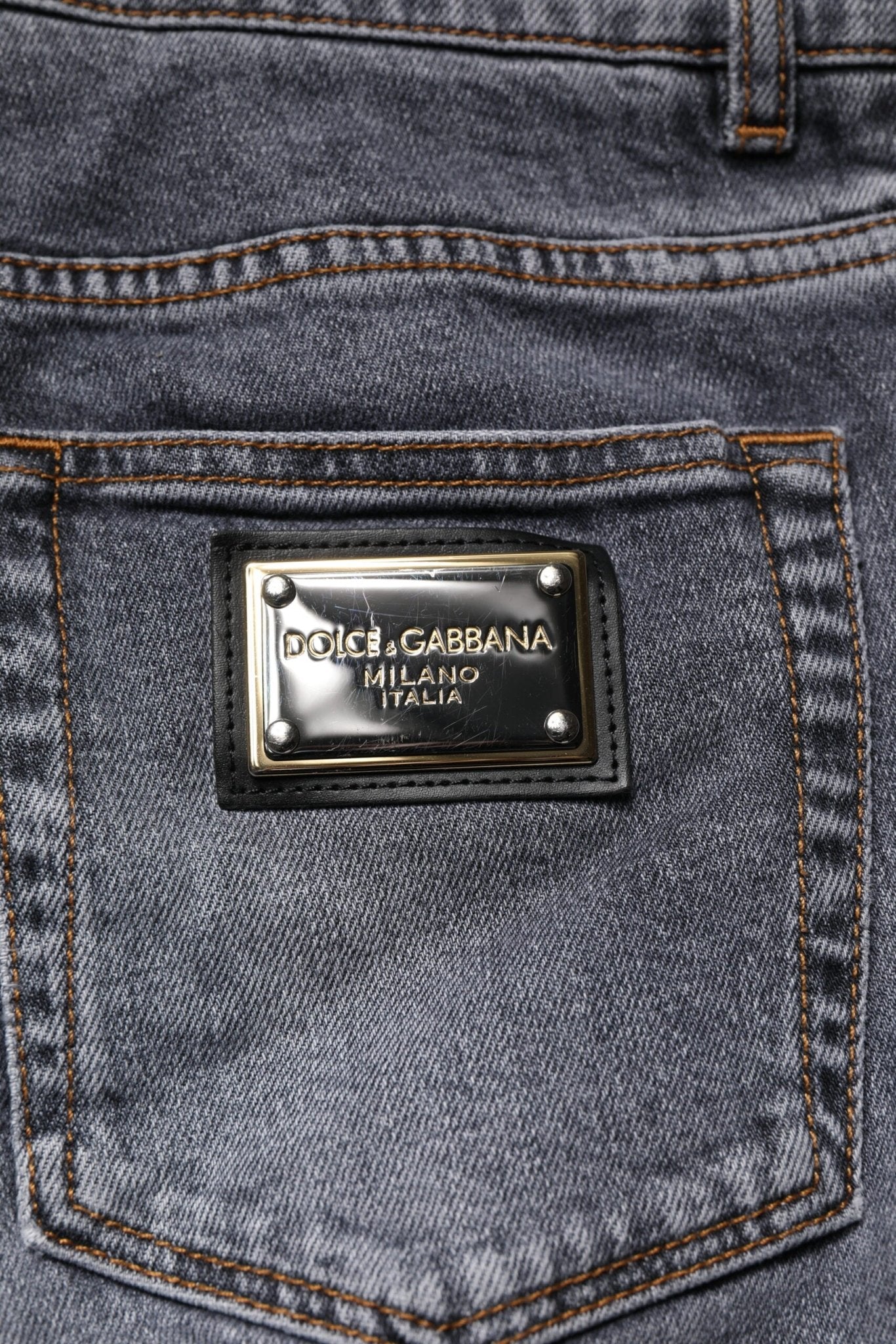Dolce & Gabbana Dark Gray Cotton Stretch Skinny Denim Jeans - RIMODA