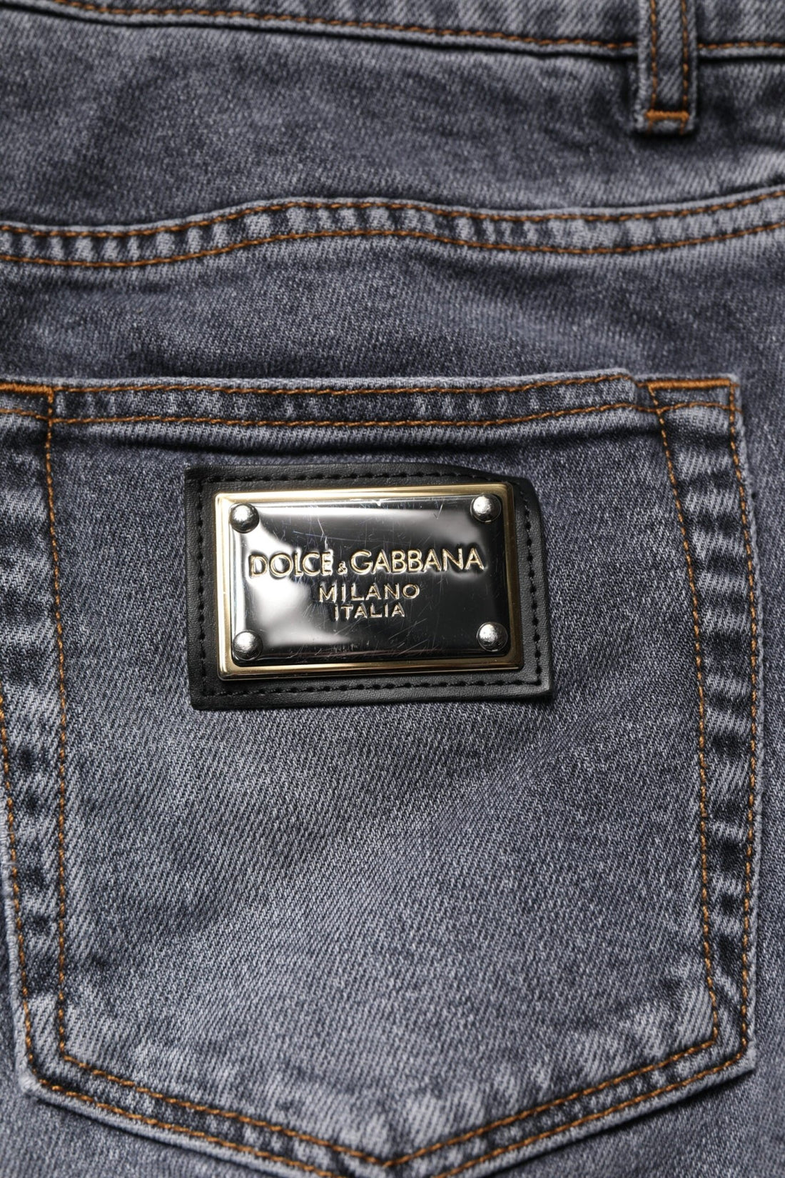 Dolce & Gabbana Dark Gray Cotton Stretch Skinny Denim Jeans - RIMODA