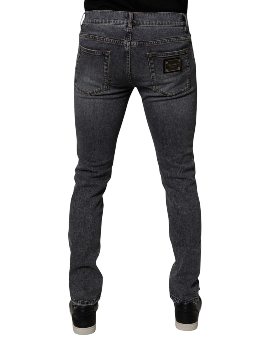 Dolce & Gabbana Dark Gray Cotton Stretch Skinny Denim Jeans - RIMODA