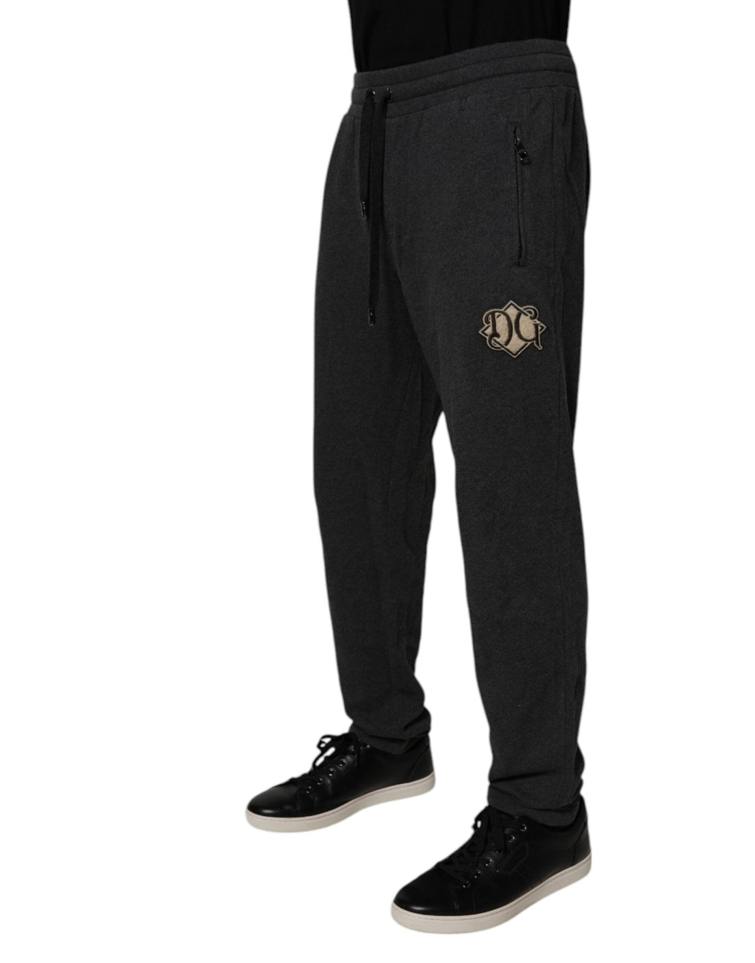 Dolce & Gabbana Dark Gray Logo Cotton Jogger Sweatpants Pants - RIMODA