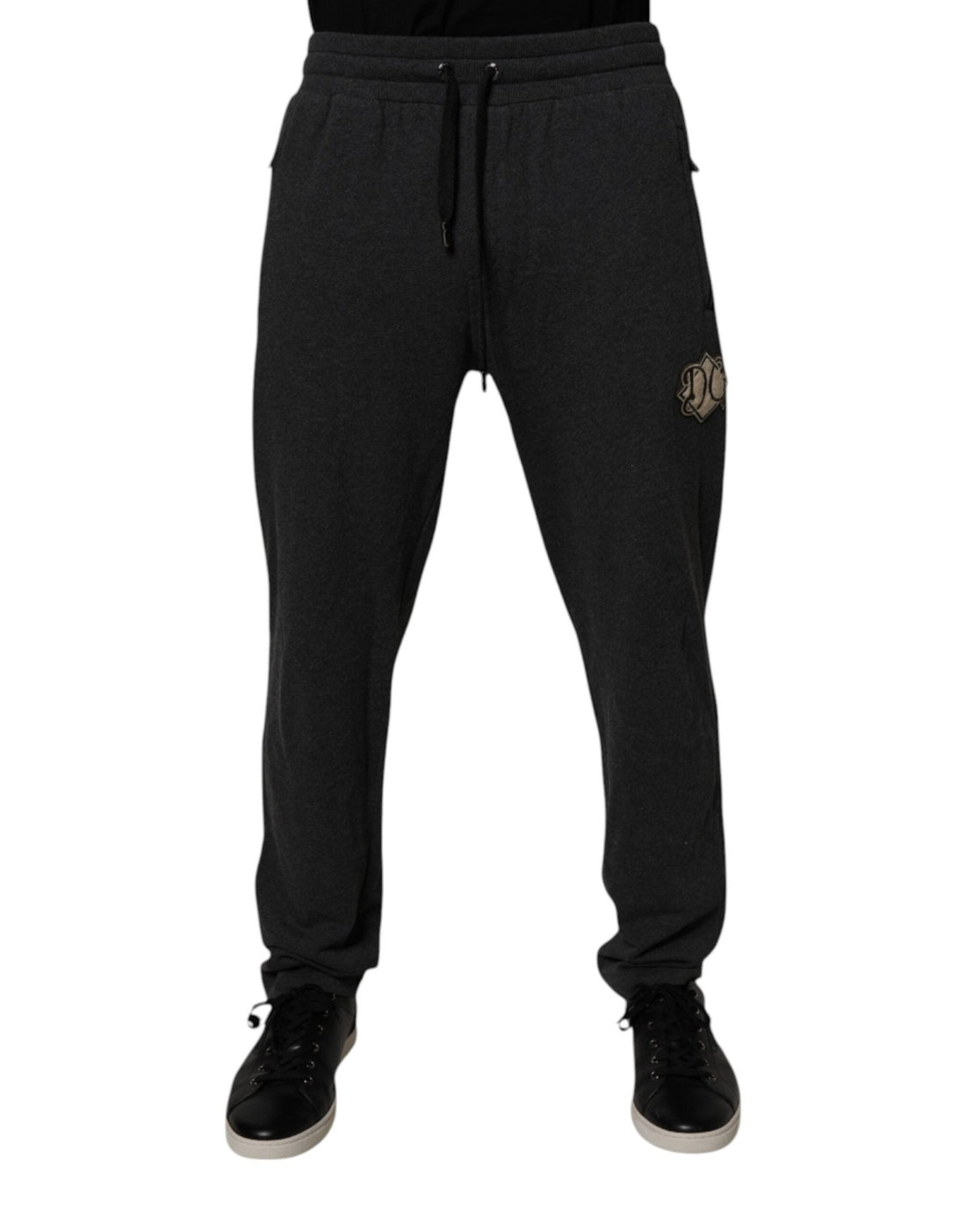 Dolce & Gabbana Dark Gray Logo Cotton Jogger Sweatpants Pants - RIMODA