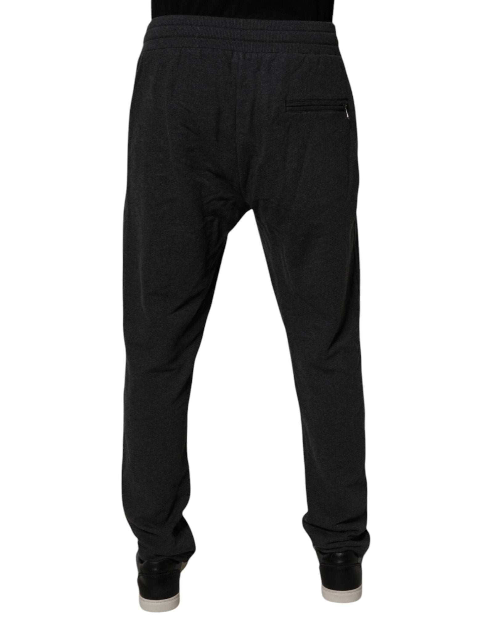 Dolce & Gabbana Dark Gray Logo Cotton Jogger Sweatpants Pants - RIMODA