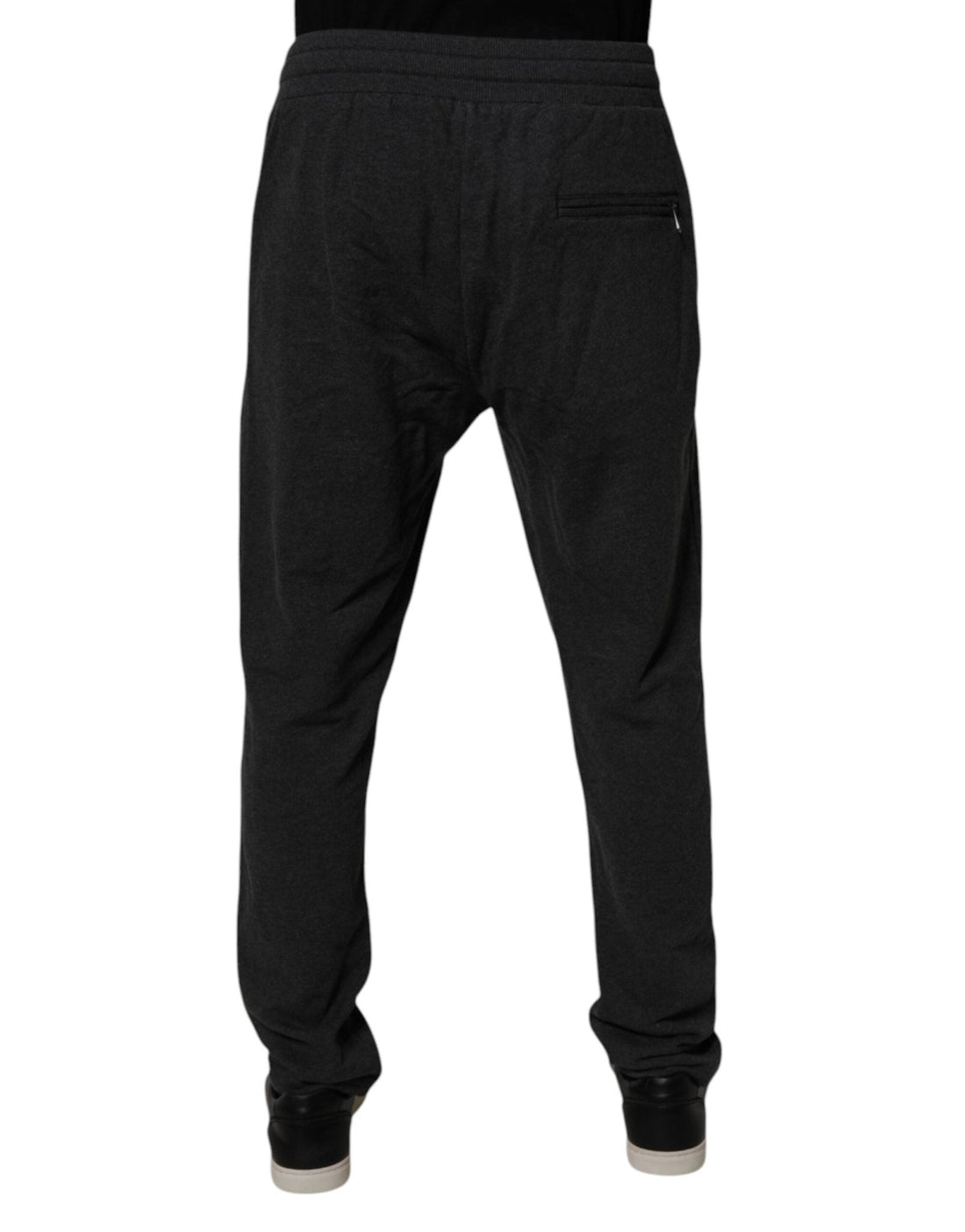 Dolce & Gabbana Dark Gray Logo Cotton Jogger Sweatpants Pants - RIMODA