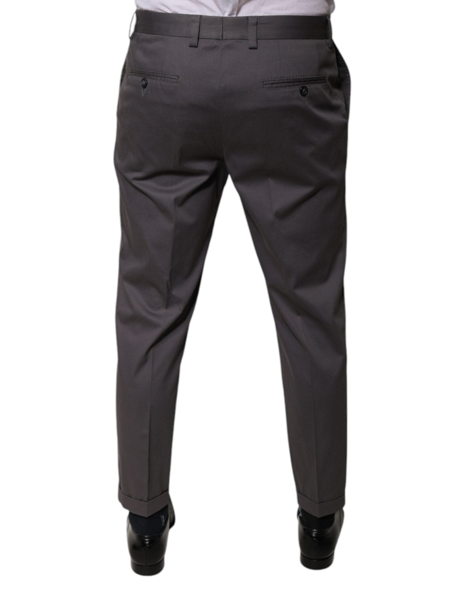 Dolce & Gabbana Dark Gray Mid Waist Dress Pants - RIMODA