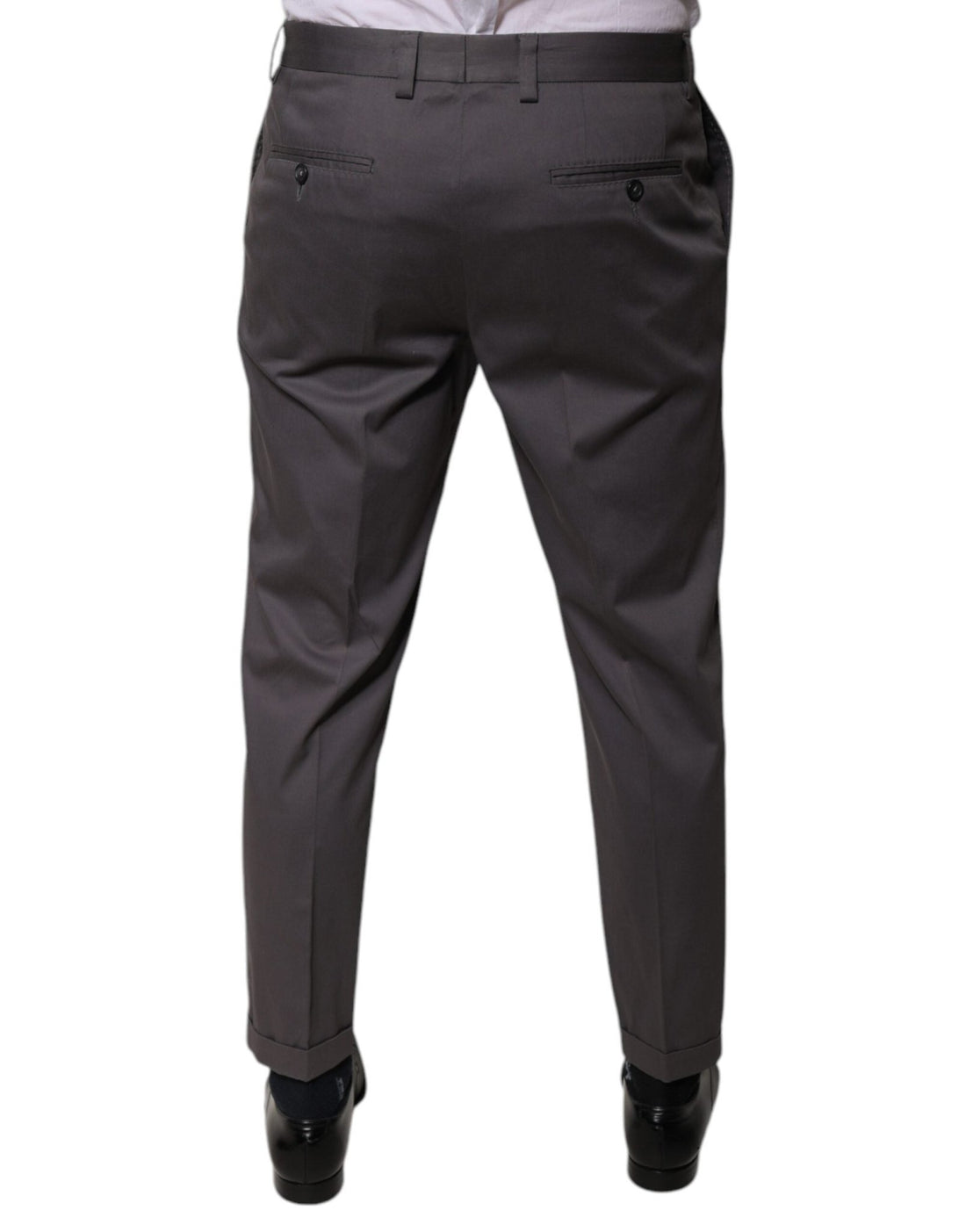 Dolce & Gabbana Dark Gray Mid Waist Dress Pants - RIMODA