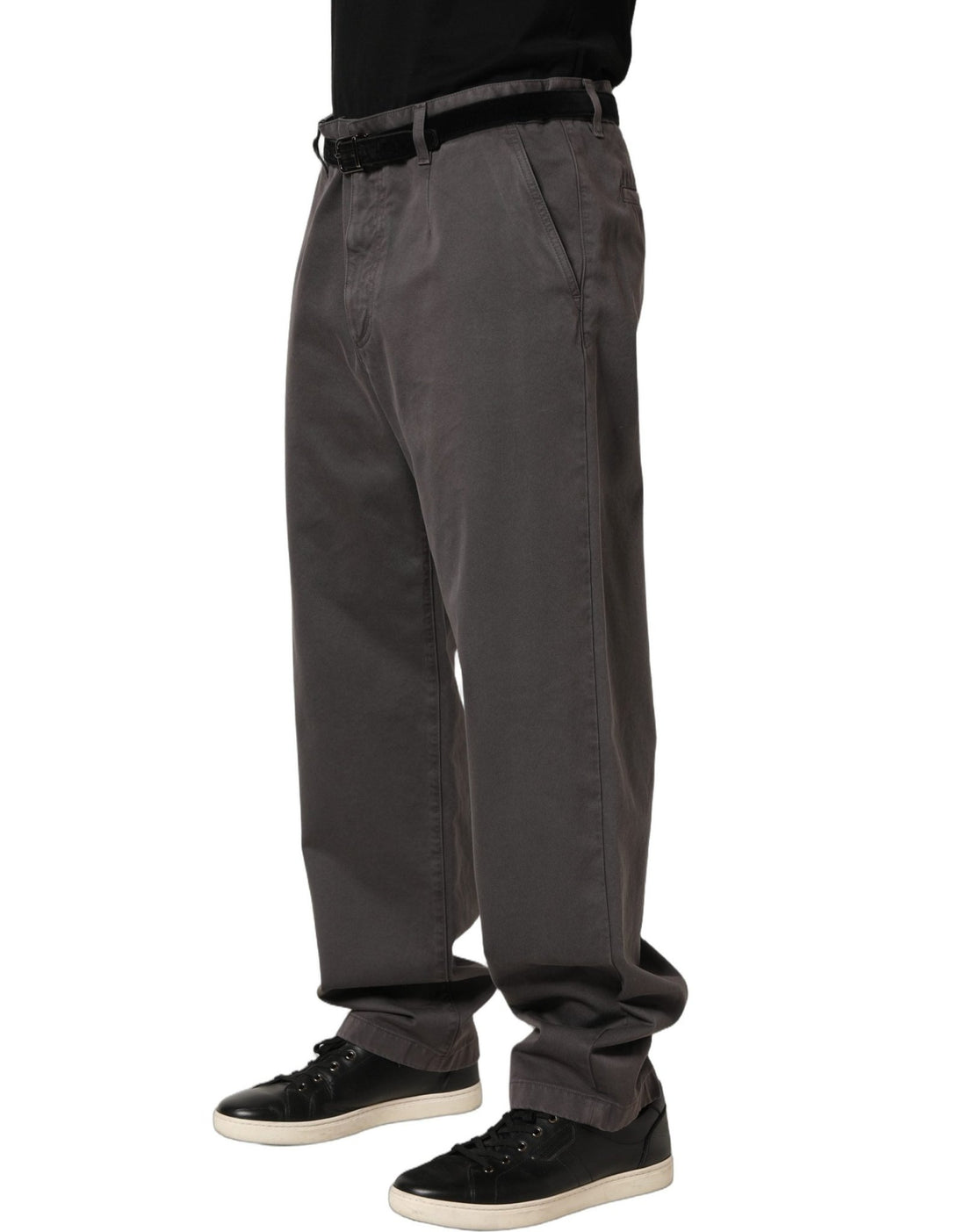 Dolce & Gabbana Dark Gray MidWaist Straight Men Trouser Pants - RIMODA