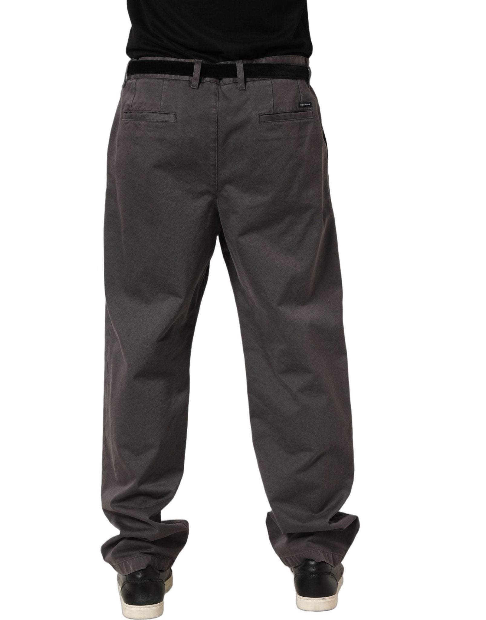 Dolce & Gabbana Dark Gray MidWaist Straight Men Trouser Pants - RIMODA