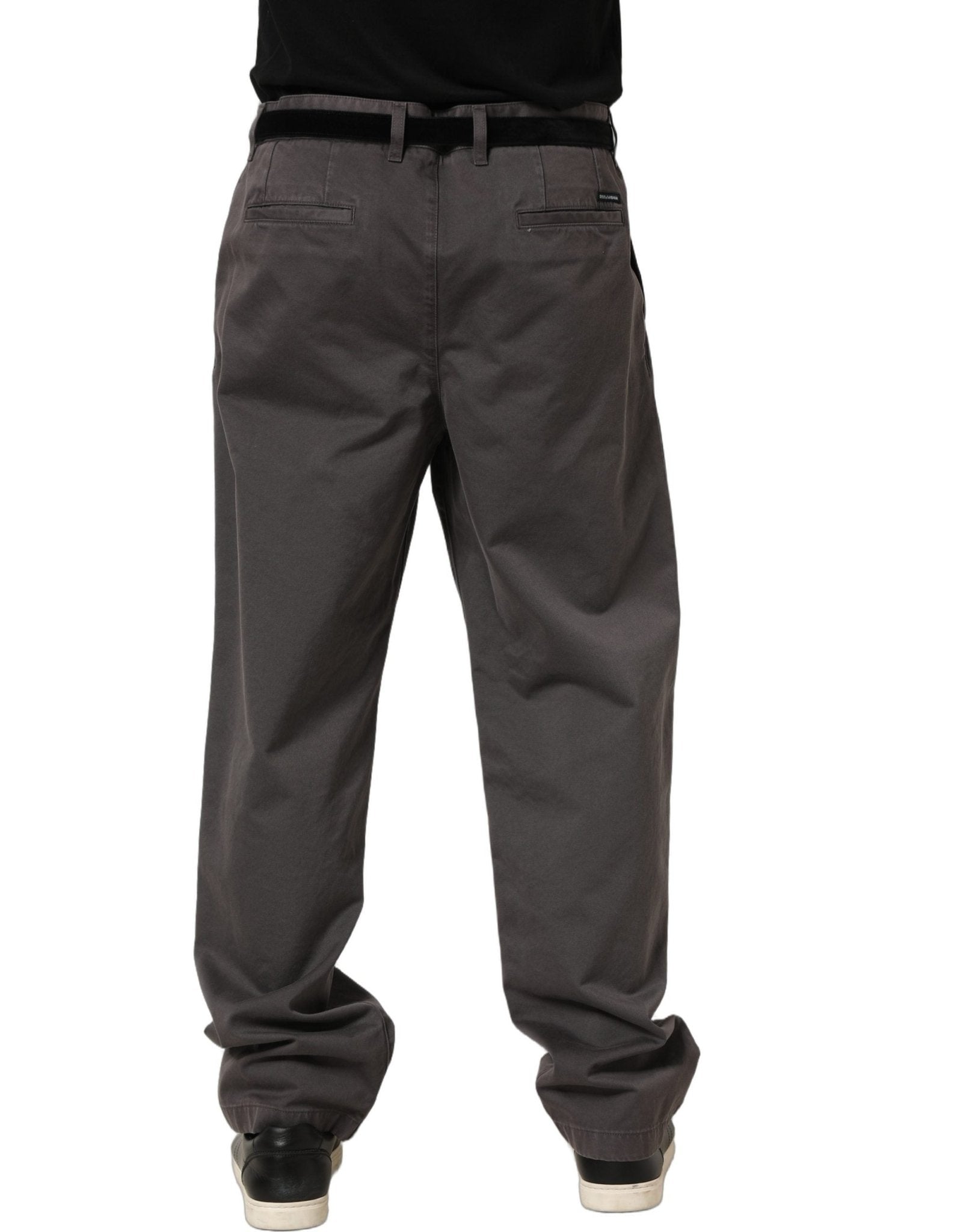 Dolce & Gabbana Dark Gray MidWaist Straight Men Trouser Pants - RIMODA