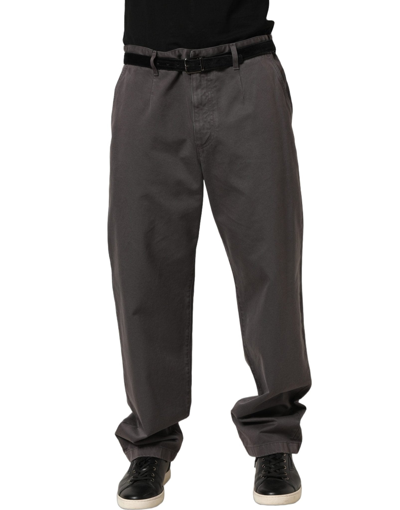 Dolce & Gabbana Dark Gray MidWaist Straight Men Trouser Pants - RIMODA