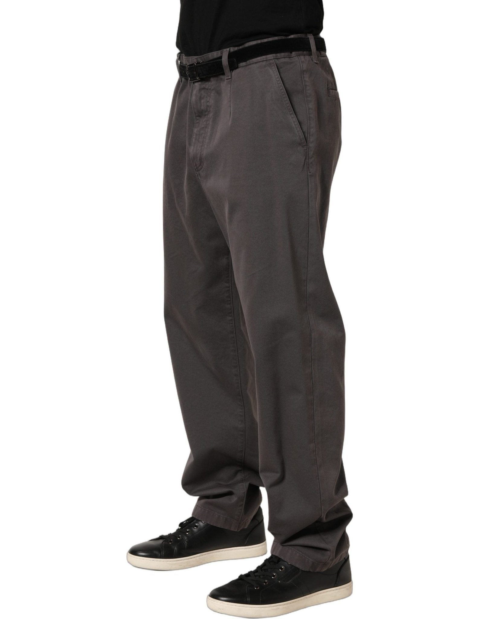 Dolce & Gabbana Dark Gray MidWaist Straight Men Trouser Pants - RIMODA