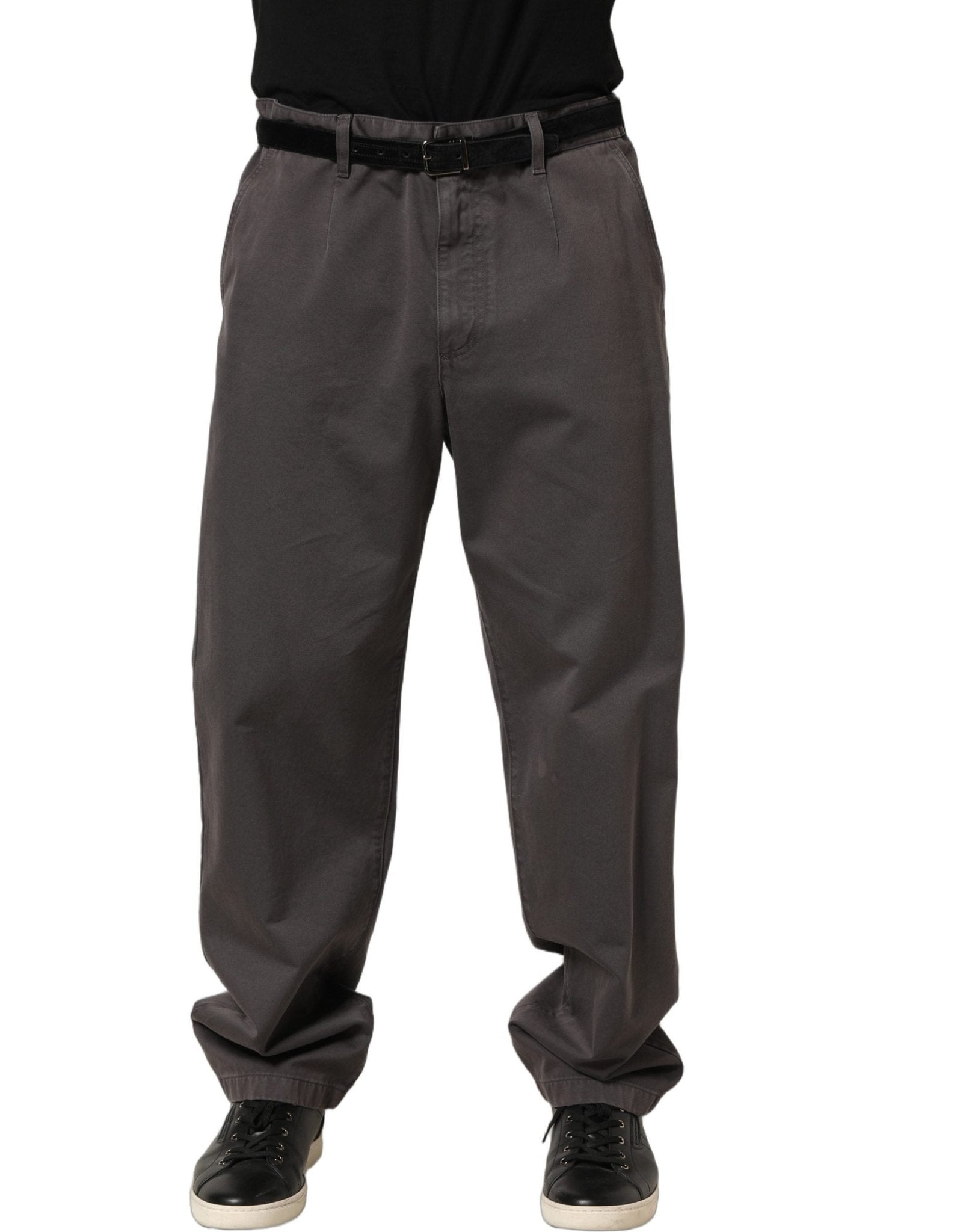 Dolce & Gabbana Dark Gray MidWaist Straight Men Trouser Pants - RIMODA
