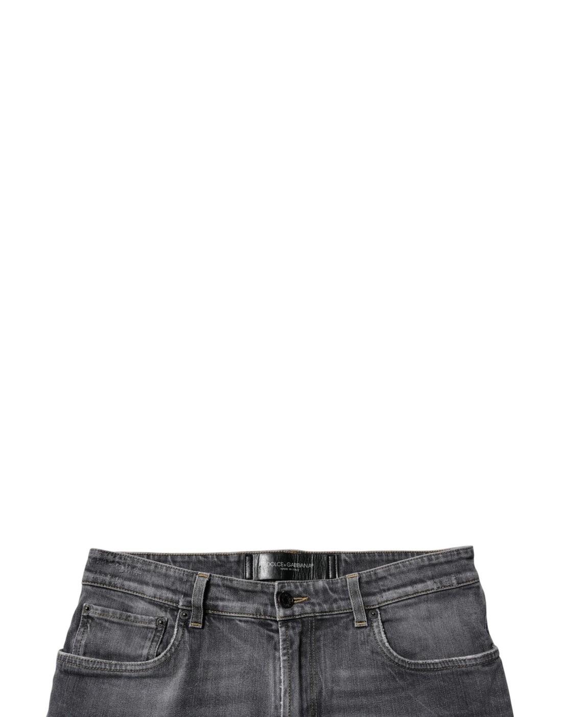 Dolce & Gabbana Dark Gray Washed Cotton Skinny Men Denim Jeans - RIMODA