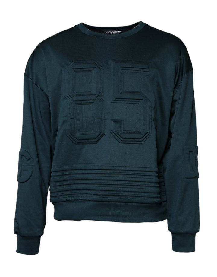 Dolce & Gabbana Dark Green Embossed Logo Pullover Sweater - RIMODA
