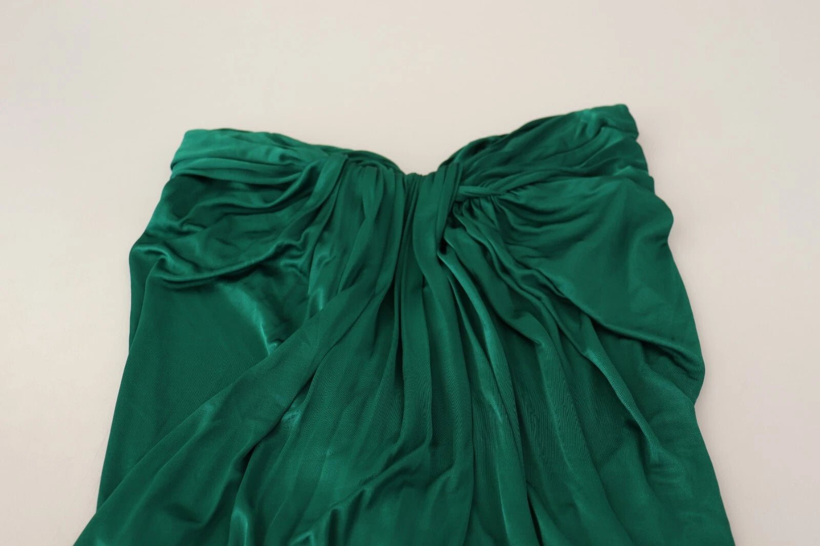 Dolce & Gabbana Dark Green High Waist Midi Skirt Pencil Cut Pleated - RIMODA