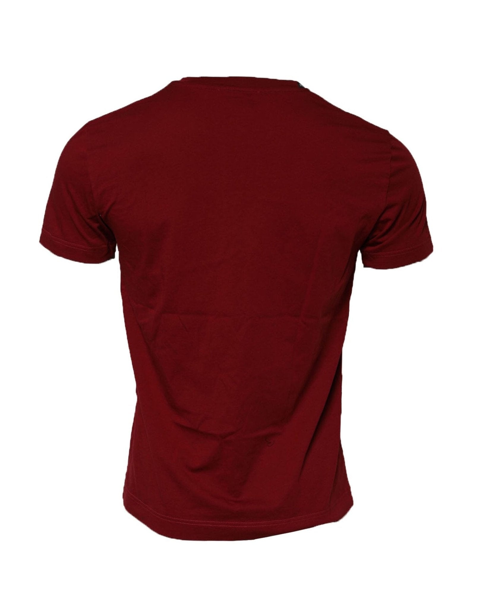 Dolce & Gabbana Dark Red Men Crew Neck Short Sleeve T-shirt - RIMODA