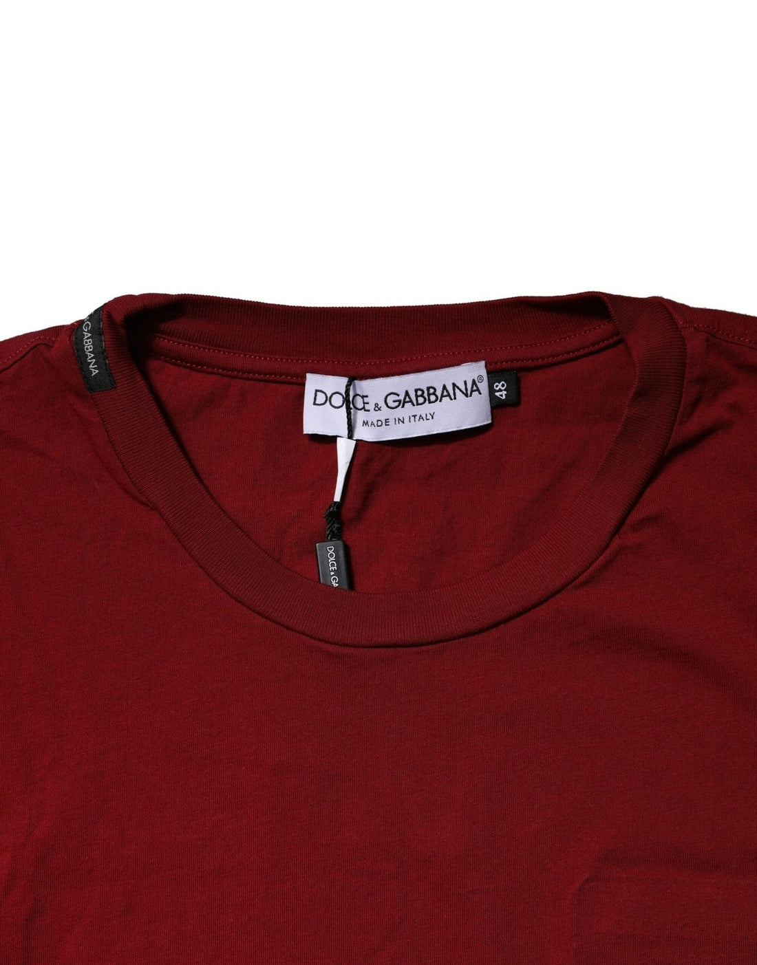 Dolce & Gabbana Dark Red Men Crew Neck Short Sleeve T-shirt - RIMODA