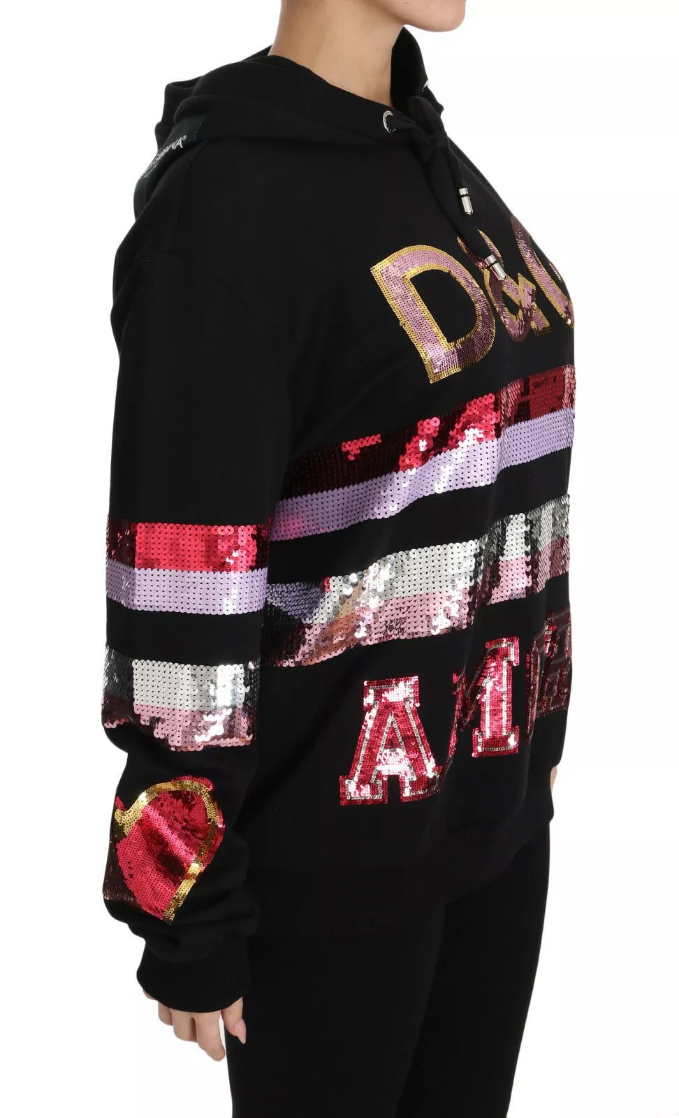 Dolce & Gabbana DG Sequined Hooded Pullover Sweater - RIMODA