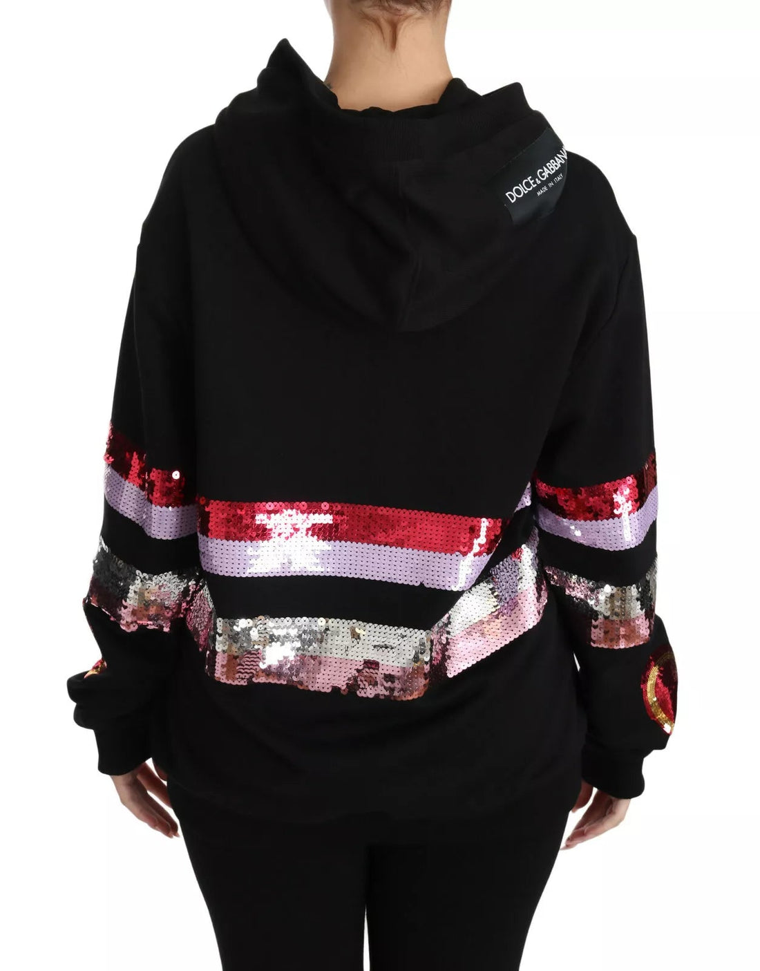 Dolce & Gabbana DG Sequined Hooded Pullover Sweater - RIMODA