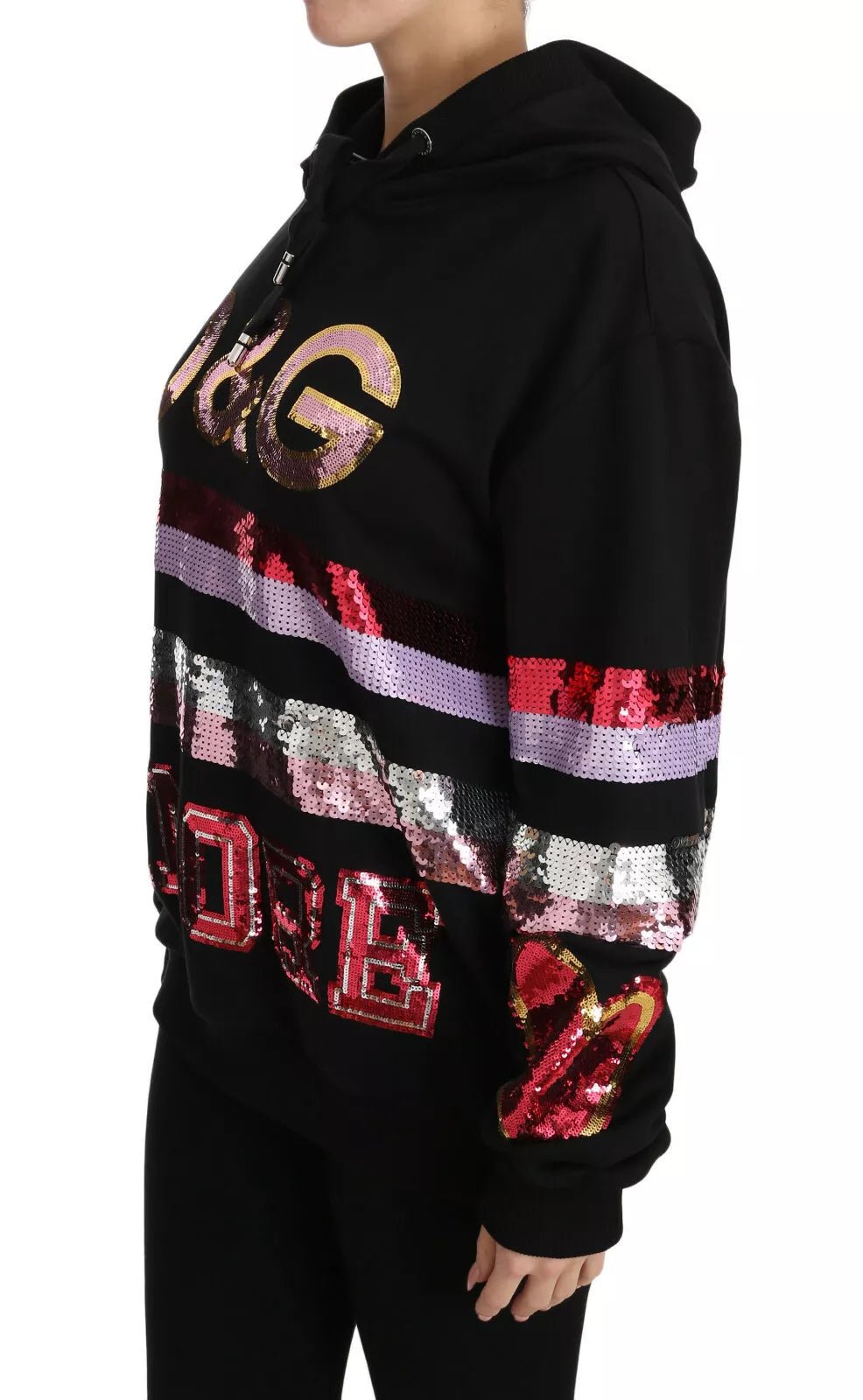 Dolce & Gabbana DG Sequined Hooded Pullover Sweater - RIMODA