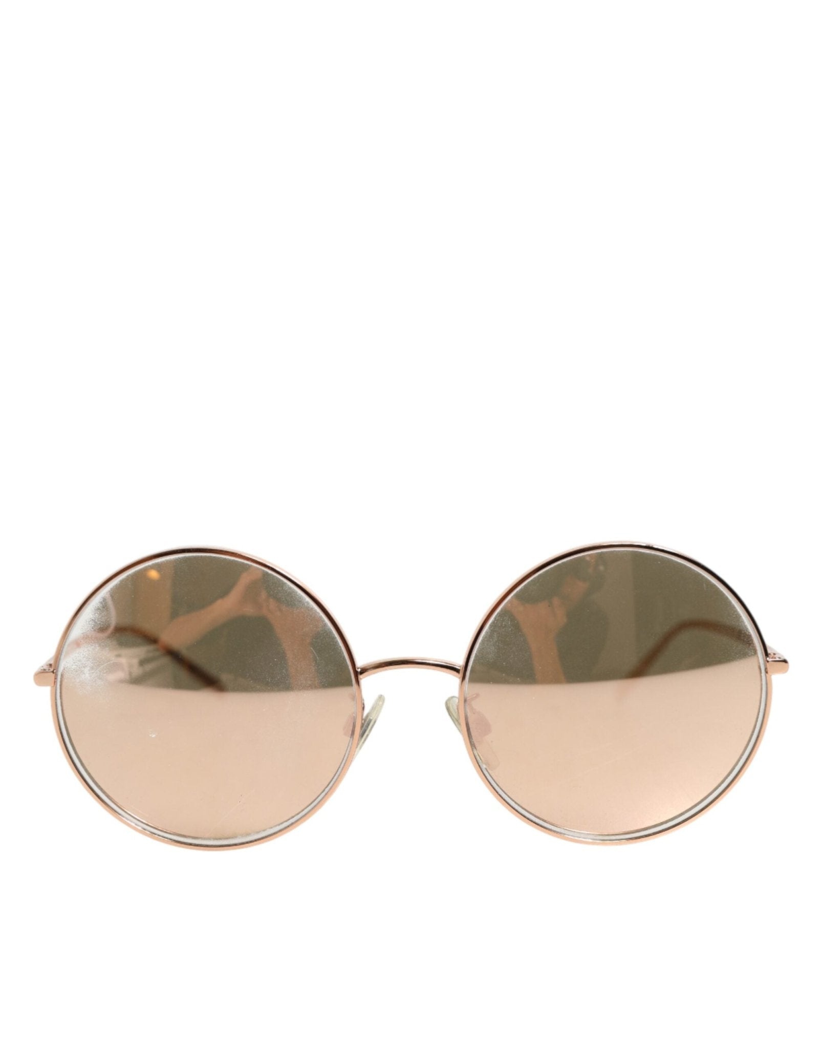 Dolce & Gabbana DG2215K Gold Metal Round Shades Eyewear Sunglasses - RIMODA