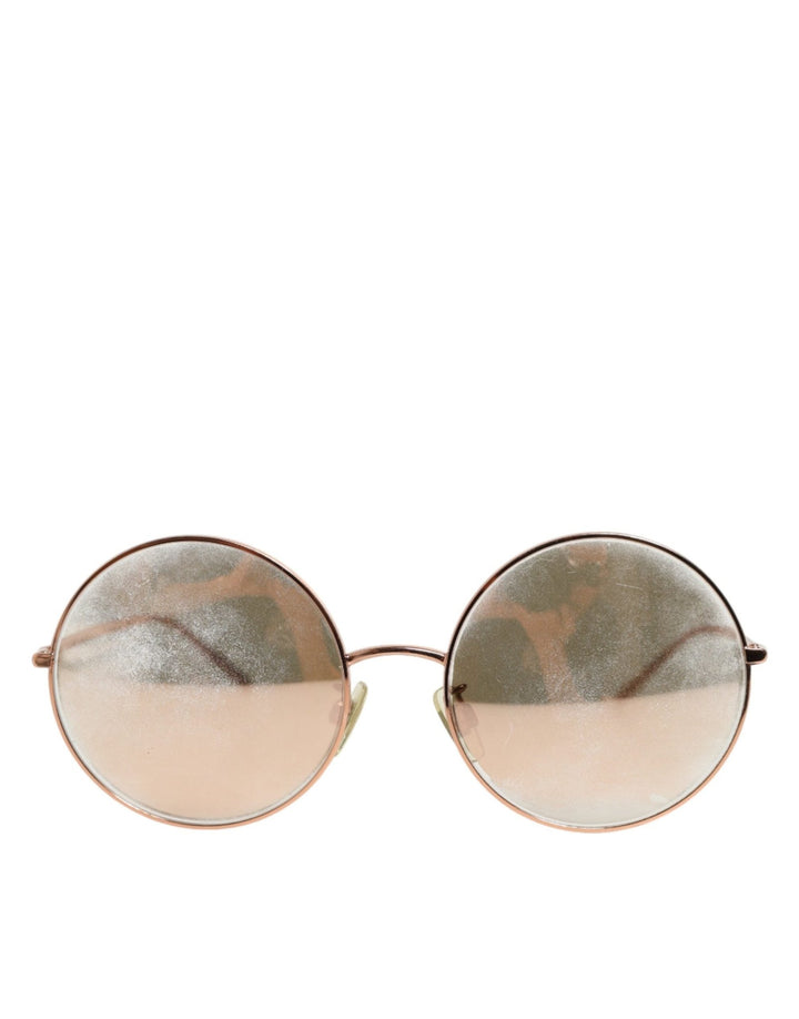 Dolce & Gabbana DG2215K Gold Metal Round Shades Eyewear Sunglasses - RIMODA