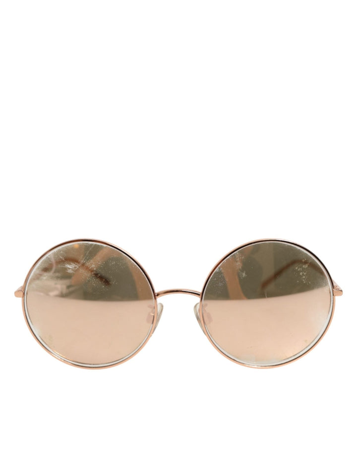 Dolce & Gabbana DG2215K Gold Metal Round Shades Eyewear Sunglasses - RIMODA
