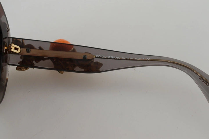 Dolce & Gabbana DG4283B Acetate Crystals Orange Appliques Sunglasses - RIMODA