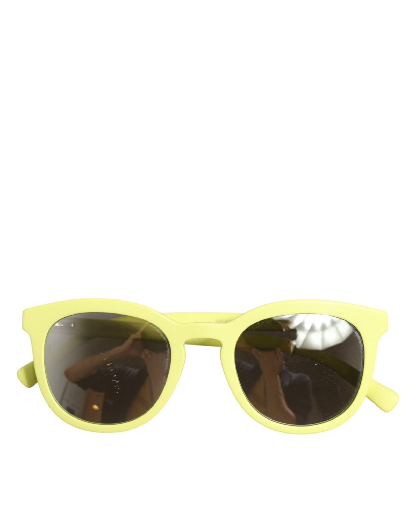 Dolce & Gabbana DG4324 Yellow Framed Mirrored Lenses Eyewear Sunglasses - RIMODA