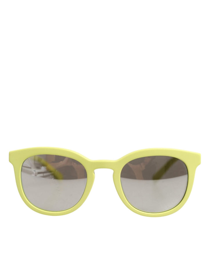 Dolce & Gabbana DG4324 Yellow Framed Mirrored Lenses Eyewear Sunglasses - RIMODA