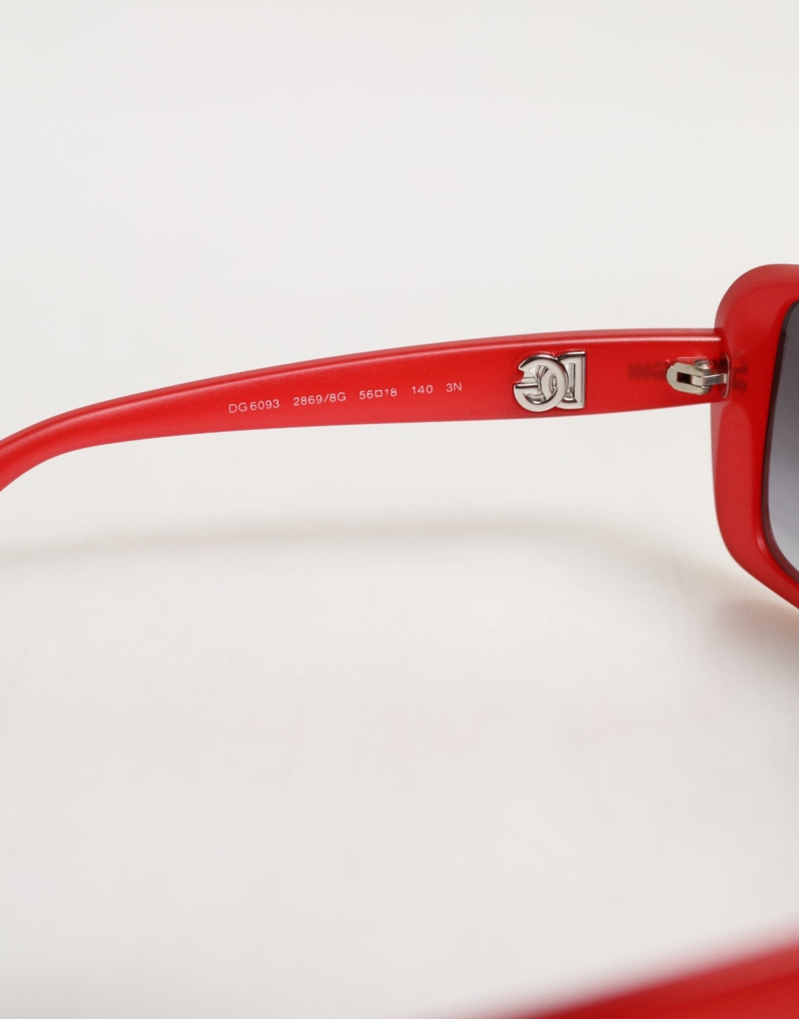 Dolce & Gabbana DG6093 Red Rectangular Grey Graduated Lenses Sunglasses - RIMODA